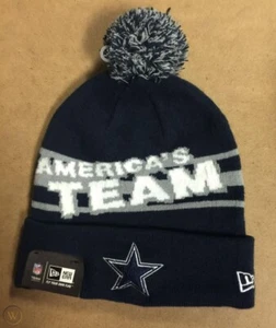 Dallas Cowboys Knit Beanie Hat 'AMERICA'S TEAM' Winter Ski Cap Toque NWT NFL - Picture 1 of 9