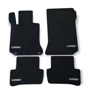 Car Floor Mats Velour For AMG Mercedes C Class W204 Auto Liners Waterproof Black - Picture 1 of 14