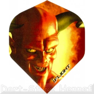 6 Dart Flights RUTHLESS INV iFlight, Standard, "Lucifer" - Picture 1 of 1