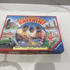 395 RAVENSBURGER - RACE AROUND BRITAIN BOARD GAME - VINTAGE 1992 - 100% COMPLETE - Picture 1 of 16