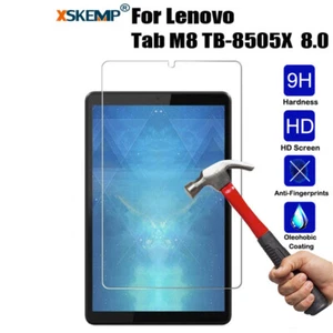 Lenovo Tab M8 TB-8505X / M7 TB-7305F Tempered Glass Tablet Screen Protector Film - Picture 1 of 12