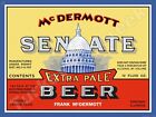 McDermott Senate Beer Label 9" x 12" Metal Sign