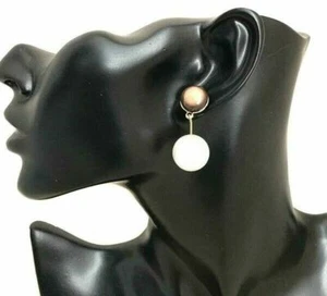 US Seller Betsey Johnson Fashion Pearl Dangle Earrings Brown Fashion Jewelry - Picture 1 of 6