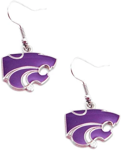 Kansas State Wildcats Dangle Earrings - 2.50"x3.75" Cover