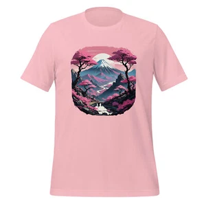 Japanese Forest tree tshirt, Cherry Blossoms Geisha Japanese Garden - Picture 1 of 4
