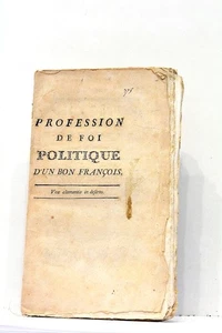 AUBUISSON RARE POLITIQUE AGRICULTURE LIMOGES 1789 - Imagen 1 de 3