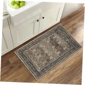 Vintage Floral Indoor Door Mat Area Rug,2x3 Entryway Washable Rug Non Slip Low - Picture 1 of 7