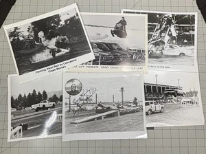 Maine Maniac Jim Crash Moreau Stunt Driver Cascadeur Autograph Photo Lot B&W HTF - Picture 1 of 17