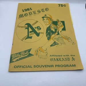 Used 1981 Modesto A’s Official Souvenir Program - 48 Pages - Minor League - Picture 1 of 9