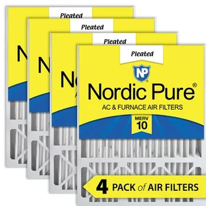 16x25x5 (4 3/8) Honeywell/Lennox Replacement MERV 10 Air Filters 4 Pack - Picture 1 of 7