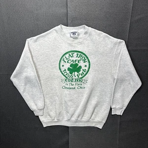 Felpa girocollo vintage Flat Iron Cafe Irish Pub Cleveland Ohio taglia large - Foto 1 di 6