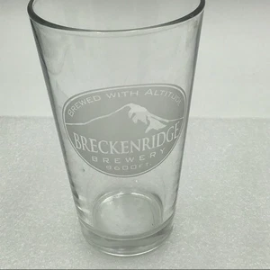 Breckenridge Brewery Pint Glass Colorado "Brewed With Altitude" 9600 FT - Picture 1 of 5