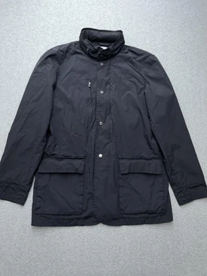 Peter Millar Jacket Mens Medium Black Packable Hood Water Resistant Rain Travel - Image 1 of 4