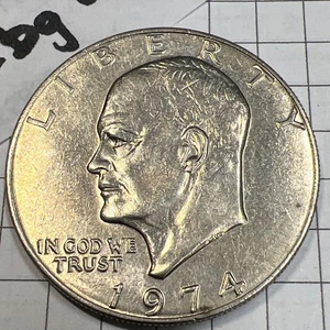 Dólar revestido IKE 1974 - sin clasificar - envío gratuito - Imagen 1 de 5