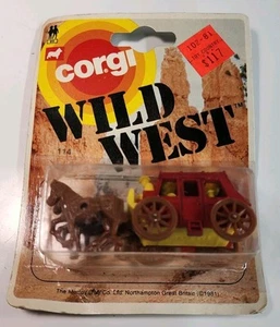 Vintage Corgi Juniors #114 Wild West Stagecoach & Horses HO Diecast/Plastic - Picture 1 of 6