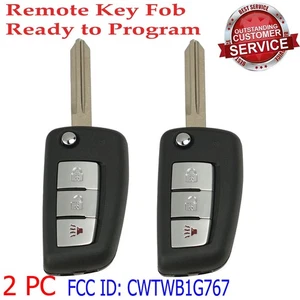 2 FOR 2014 2015 2016 2017 2018 2019 NISSAN ROGUE FLIP KEY REMOTE FOB CWTWB1G767 - Picture 1 of 6