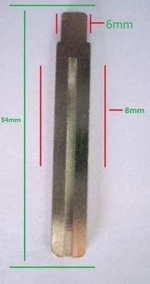 Uncut Key Blank Blade For Lexus GX470 GS300 LX400 ES330 RX350 Remote Replacement - Image 1 of 3