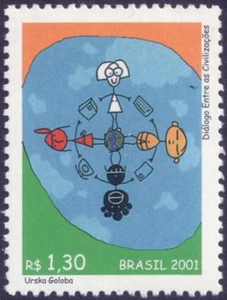 2001 Dialogue among civilizations - Brazil - isolated stamp - Picture 1 of 1