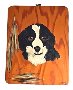 De Colección Cocker Spaniel Cabeza de Perro Poochy Pintado a Mano Óleo sobre Madera Arte Firmado 1979 - Imagen 1 de 6