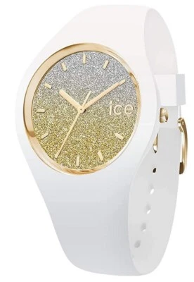 Ice-Watch ICE 013428 lo white Gold Small glitter Damenuhr neu Silikon Io J10 - Bild 1 von 2