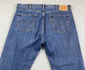 Levis 505 Jeans Mens 42x30 Straight Blue Denim Cotton Workwear Western Cowboy - Picture 1 of 21