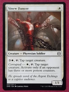 Magic The Gathering PHYREXIA ALL WILL BE ONE SINEW DANCER white card MTG - Picture 1 of 2