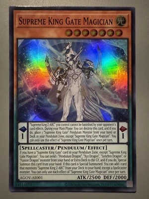 YUGIOH SUPREME KING GATE MAGICIAN (PENDULUM) ASIA ENGLISH AGOV-AE001 SUPER RARE - Image 1 of 3