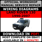 # OFFICIAL WORKSHOP Service Repair MANUAL FOR LAND ROVER 130 1990-2007 +WIRING