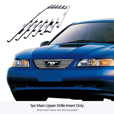For 1999-2004 Ford Mustang V6 V8 GT Main Upper Billet Grille Insert - Image 1 of 4
