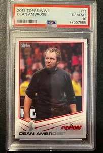 2013 Topps WWE DEAN AMBORSE #11 Jon Moxley Rookie Card RC PSA 10 Gem Mint - Picture 1 of 2