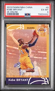 Panini NBA Hoops China 2013 2 k en línea 8 Kobe Bryant PSA 6 Prizm Refractor Holo - Imagen 1 de 2