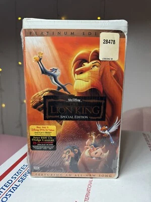 New Sealed Disney Platinum Edition Lion King VHS Tape - Image 1 of 4