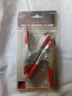 Handi Tool-works 2pc 4" spring clamp 10106, red - Image 1 of 2
