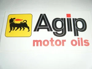 STICKER AGIP MOTOR OILS GRAND PRIX FERRARI IMOLA MONZA GP F1 VILLENEUVE PROST L - Picture 1 of 1