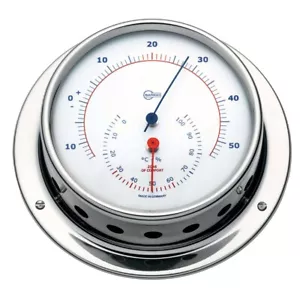 Barigo Thermometer Hygrometer Edelstahl 983rfpo 110mm x32mm Sky - Picture 1 of 1