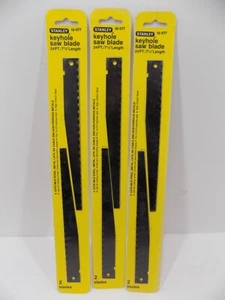 LOT OF 3 PKS Stanley Keyhole Saw Blades #15-277 24PT/7-1/2" Length - Picture 1 of 2