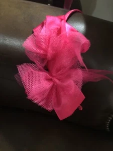 gap silky pink tulle bow new girls headband - Picture 1 of 3