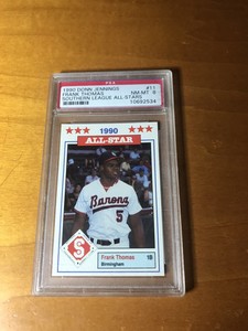 Frank Thomas 1990 Donn Jennings Southern League All-Stars Rookie Card PSA 8