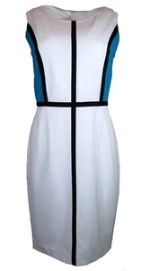 Calvin Klein Sleeveless Colorblock Dress, Size-8 - Picture 1 of 4