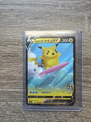 Surfing Pikachu V 021/028 S8a 25th ANNIVERSARY COLLECTION NM US Seller - Image 1 of 2
