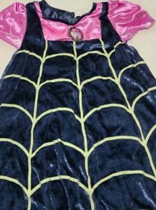 Halloween Trick or Treat Vampirina Disney Pink Silk Spider Web Style Dress Lace