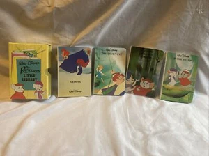 Walt Disney The Rescuers Little Library, Juego de 4 Mini Libros de Tablero, De Colección 1990 - Imagen 1 de 2