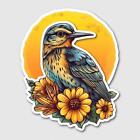 Kansas Western Meadowlark Bird Sunflower Flower  Vinyl Decal Sticker For Car, La