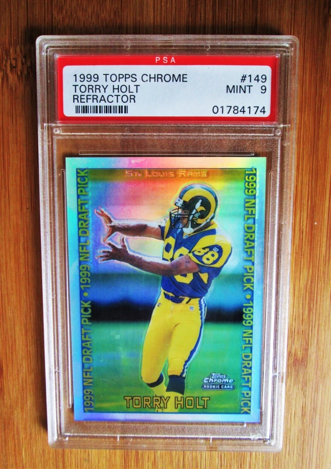 1999 Topps Chrome Refractor #149 TORRY HOLT - ROOKIE PSA 9 MINT - Image 1 of 1