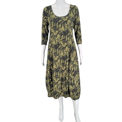 Vestido midi para mujer talla X pequeña oliva elegante modal spandex verano noche top Foto 1 de 4