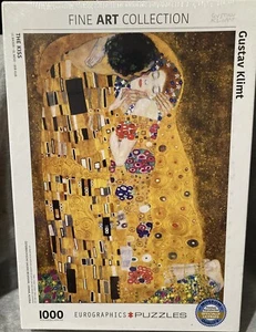 Puzzle 1000 Pezzi Il Bacio di Gustav Klimt Collezione Belle Arti NUOVO - Foto 1 di 6