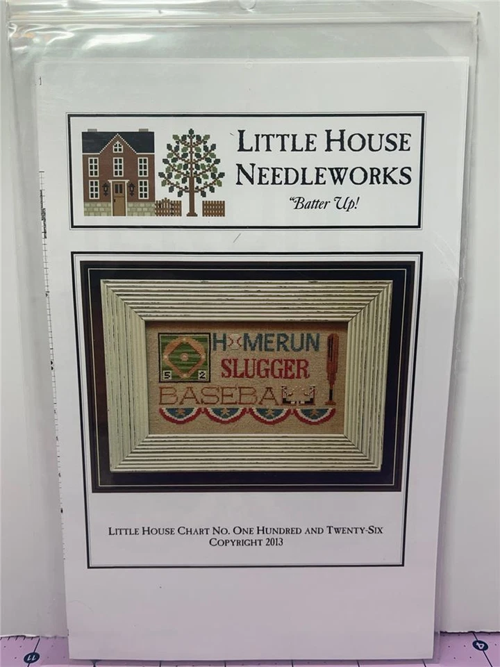LITTLE HOUSE NEEDLEWORKS Counted Cross Stitch Chart - BATTER UP! - Image 1 of 2