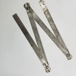 Vintage Rigid Metal Folding Ruler Made in Germany 24 Inch - Picture 1 of 5