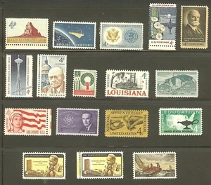 U.S. 1962 Commemorative Year Set 17 MNH Stamps - Picture 1 of 1