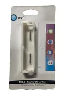 NEW! ONN Tablet Sound Enhancer in White Directional Sound Amplification Magnetic - Picture 1 of 2